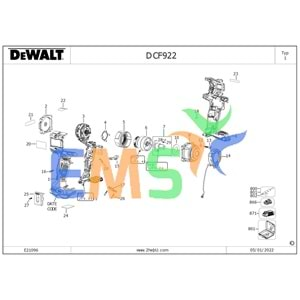 DEWALT DCF922 LED GRUBU TYP 1 N737838