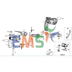 Dewalt DWD112S Typ 3 Armatür Endüvi N775288