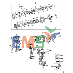 Dewalt DCD795 Darbeli Şalter Motor NA123144